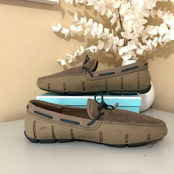 Swims Men’s Braided Lace Loafer Dark Beige Size 9 - Picture 3 of 16
